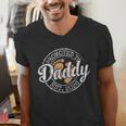 Promoted To Daddy Est 2026 Stamp First Time Dad To Be Men's V-Neck T-Shirt