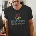 Promoted To Great Papa 2024 Fathers Day First Time Dad Men's V-Neck T-Shirt Promoted To Great Papa 2024 Fathers Day First Time Dad Men's V-Neck T-Shirt