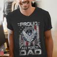 Proud Air Force Dad Shirt Military Family Fathers Day Men's V-Neck T-Shirt