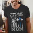 Proud Air Force Mom US Air Force Graduation Mom Men's V-Neck T-Shirt