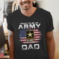 Proud To Be An Army Dad With American Flag Veteran Men's V-Neck T-Shirt