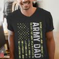Proud Army Dad United States USA Flag For Father's Day Men's V-Neck T-Shirt