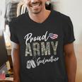 Proud Army Godmother Army Graduation Godmother US Army Men's V-Neck T-Shirt