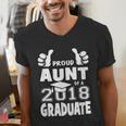 Proud Aunt Of A 2018 Graduate Senior Graduation School Shirt Men's V-Neck T-Shirt