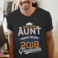Proud Aunt Of 2018 Graduate Shirt Graduation Grad Class Men's V-Neck T-Shirt