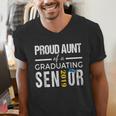 Proud Aunt Of 2019 Senior Graduation Shirt Family Graduation Men's V-Neck T-Shirt