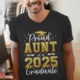 Proud Aunt Of a 2025 Graduate Class Of 2025 Graduation Women Men's V-Neck T-Shirt