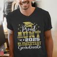 Proud Aunt Of 5th Grade Graduate 2025 Elementary Graduation Men's V-Neck T-Shirt