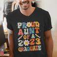 Proud Aunt Of A Class Of 2023 Graduated Graduation Women Men's V-Neck T-Shirt