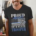 Proud Aunt Of a State Trooper Police Officer Graduation Men's V-Neck T-Shirt