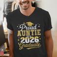 Proud Auntie Of a Class Of 2026 Graduate Senior Graduation Men's V-Neck T-Shirt