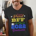 Proud Bff Of 2022 Graduate Class 2022 Graduation Family Men's V-Neck T-Shirt