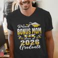Proud Bonus Mom Of a Class Of 2026 Graduate Graduation 2026 Men's V-Neck T-Shirt