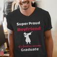 Proud Boyfriend Of 2018 Graduate Dabbing Graduation Men's V-Neck T-Shirt