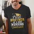 Proud Brother Class Of 2025 Nursing Graduate Graduation Men's V-Neck T-Shirt