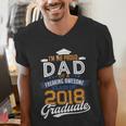 Proud Dad Of A 2018 Graduate Shirt Graduation Grad Class Men's V-Neck T-Shirt