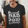 Proud Dad Of a 2021 Graduate Father Senior 21 Graduation Men's V-Neck T-Shirt