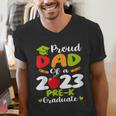 Proud Dad Of 2023 Pre K Graduate Graduation Men's V-Neck T-Shirt
