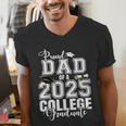 Proud Dad Of A 2025 College Graduate Graduation Men's V-Neck T-Shirt