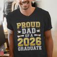 Proud Dad Of A 2026 Graduate Shirt Class Of 2026 Graduation Men's V-Neck T-Shirt
