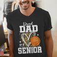 Proud Dad Of A 2026 Senior Basketball Graduation Leopard Men's V-Neck T-Shirt