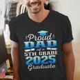 Proud Dad Of 5th Grade Graduate 2025 Elementary Graduation Men's V-Neck T-Shirt