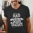 Proud Dad Class Of 2025 Graduate Graduation Ceremony Men's V-Neck T-Shirt