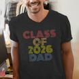 Proud Dad Of A Class Of 2026 Graduate Senior Graduation Men's V-Neck T-Shirt