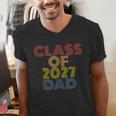 Proud Dad Of A Class Of 2027 Graduate Senior Graduation Men's V-Neck T-Shirt