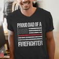 Proud Dad Of a Firefighter Fireman Parent Men's V-Neck T-Shirt