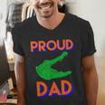 Proud Dad Of A Gator Unique Idea For Fathers Day Men's V-Neck T-Shirt
