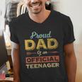 Proud Dad Of An Official Teenager 13th Birthday Son Daughter Men's V-Neck T-Shirt