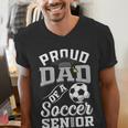 Proud Dad Of a Soccer Senior Class Of 2026 Graduation Men's V-Neck T-Shirt