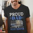 Proud Dad Of A State Trooper Police Officer Graduation Men's V-Neck T-Shirt