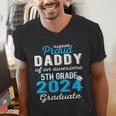 Proud Daddy Of 5th Grade Graduate 2024 Family Graduation Men's V-Neck T-Shirt