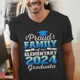 Proud Family Of 5th Grade Graduate 2024 Family Graduation Men's V-Neck T-Shirt