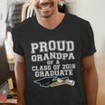 Proud Grandfather Graduation Grandpa Of Grad 2018 Shirt Men's V-Neck T-Shirt