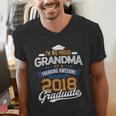 Proud Grandma Of A 2018 Graduate Shirt Graduation Grad Class Men's V-Neck T-Shirt