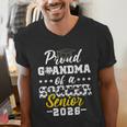 Proud Grandma Of a Soccer Senior 2026 Graduation Gifts Men's V-Neck T-Shirt