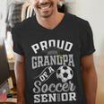 Proud Grandpa Of a Soccer Senior Class Of 2026 Graduation Men's V-Neck T-Shirt