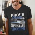 Proud Grandpa Of a State Trooper Police Officer Graduation Men's V-Neck T-Shirt