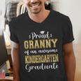 Proud Granny Of Kindergarten Graduate 2024 Graduation Granny Men's V-Neck T-Shirt