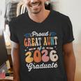 Proud Great Aunt Of a Class Of 2026 Graduate Graduation Men's V-Neck T-Shirt