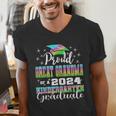 Proud Great Grandma Of Kindergarten Graduate 2024 Graduation Men's V-Neck T-Shirt