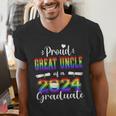 Proud Great Uncle Of 2024 Graduate Class 2024 Graduation Men's V-Neck T-Shirt