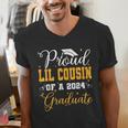 Proud Lil Cousin Of A Class 2024 Graduate Senior Graduation Men's V-Neck T-Shirt