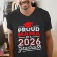 Proud Mama Of A 2026 Graduate Class Of 2026 Mom Graduation Men's V-Neck T-Shirt