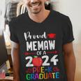 Proud MEMAW Of 2024 Pre-K Graduation Graduate Senior 2024 Men's V-Neck T-Shirt