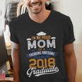 Proud Mom Of 2018 Graduate Shirt Graduation Grad Class Men's V-Neck T-Shirt