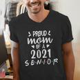 Proud Mom Of a 2021 Senior Graduation Men's V-Neck T-Shirt